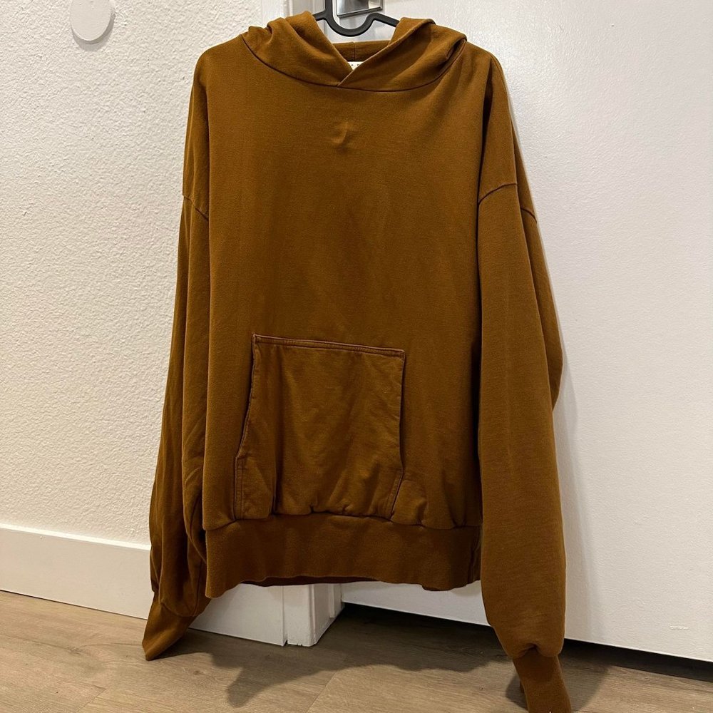 mnml Double Layer Hoodie - Brown L